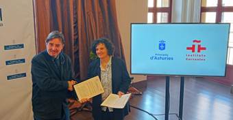 llinguastur.news.imagen - Cultura y l’Institutu Cervantes soscriben un conveniu pa fomentar la proyección de la llingua asturiana